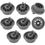 Paquet de 8 - remplacement de la roue du panier inf�rieur du lave - vaisselle 165314 pour les lave - ...