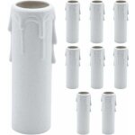 Paquet de 9 bougies gouttes gouttes en plastique couvre les tubes pour lustre lumi�re pendants luminaires ...