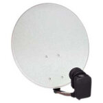 Parabole acier 60cm blanche avec lnb servimat kl61