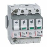 Parafoudre basse tension type t2 imax 40ka / p�le 3p + n 320v 4 modules legrand 412245