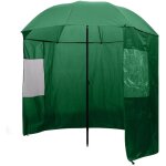 Vidaxl ? parapluie de p�che vert 240x210 cm ? panneaux imperm�ables en polyester 170t ? poteaux en acier ...