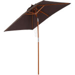 Mh - parasol en bois inclinable martin chocolat