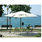 Caesaroo - parasol carr avec poteau latral en aluminium anthracite 3 x 3 m - primula