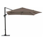 Proloisirs - parasol deporté 3x3m roma - grey / taupe Proloisirs - parasol deporté 3x3m roma - grey / taupe