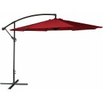 Happy garden ? parasol d�port� rond 3m ? toile polyester rouge avec traitement anti - uv ? m�t articul� ...