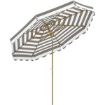 Parasol d�port� octogonal inclinable avec manivelle, toile 180 g / m�, diam�tre 2, 7 m, hauteur 2, 4 ...