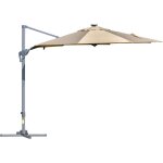 Parasol dport octogonal parasol led inclinable pivotant manivelle pitement acier dim.  3 x 2, 48h ...