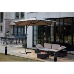 Concept - usine - parasol dport avec ouverture innovante diamtre 3 m gris alcudia