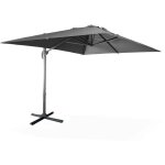 Parasol dport rectangulaire 3x4 m - wimereux - gris - parasol excentr inclinable dans 6 positions. ...