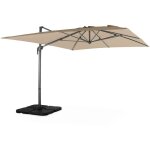 Parasol dport rectangulaire 3x4m ? antibes ? beige ? parasol dport. inclinable. rabattable et rotatif ...
