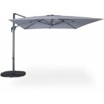 Parasol dport rectangulaire 3x4m ? antibes ? gris ? parasol dport. inclinable. rabattable et rotatif ...