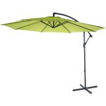 Parasol d�port� semi - pro acerra, protection contre le soleil, 3m inclinable - vert limon sans support ...