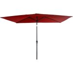Happy garden - parasol droit hapuna rectangulaire 2x3m rouge