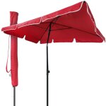 Parasol inclinable rectangulaire 2x1. 25m rouge avec housse de protection - hauteur et angles ajustables ... Parasol inclinable rectangulaire 2x1. 25m rouge avec housse de protection - hauteur et angles ajustables ...