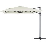 Habitat et jardin ? parasol d�port� 3 x 4 m en aluminium ? toile polyester 200 g / m� ? r�sistant aux ...