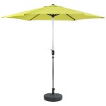 Habitat et jardin - parasol jardin droit alu 'sol' - rond - ø 3m - vert - avec pied à lester Habitat et jardin - parasol jardin droit alu 'sol' - rond - ø 3m - vert - avec pied à lester