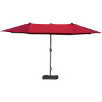 Parasol de jardin xxl dim. 4, 6l x 2, 7l x 2, 4h m ouverture fermeture manivelle pied & contrepoids inclus ... Parasol de jardin xxl dim. 4, 6l x 2, 7l x 2, 4h m ouverture fermeture manivelle pied & contrepoids inclus ...