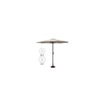 Parasol en m�tal � manivelle - m�t � 300 cm � 48 mm avec 6 baleines �cru