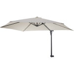 Parasol de mur casoria, parasol d�port� pour balcon ou terrasse, 3m inclinable, cr�me