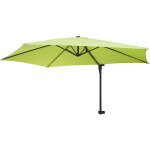 Hhg - parasol mural casoria, parasol d�port� pour le balcon, 3m, inclinable, vert limon