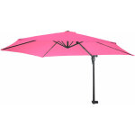 Parasol mural casoria, parasol feux de circulation, 3m inclinable, polyester aluminium / acier 9kg, rose ...