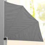 Parasol mural ragusa protection du soleil polyester gris 160 x 160cm [casa. pro]