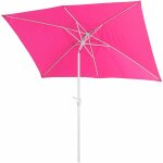 Parasol n23, parasol de jardin, 2x3m rectangulaire inclinable, polyester / aluminium 4, 5kg, rose