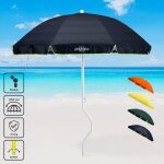 Parasol de plage girafacile 200 cm coton p�che artemide - bleu fonc�