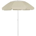Parasol de plage jaune sable 300 cm vidaxl