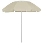 Parasol de plage jaune sable 300 cm vidaxl