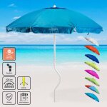 Parasol de plage l�ger visser protection uv girafacile 200 cm ermes - turquoise