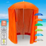 Parasol de plage l�ger visser tente protection uv girafacile 200 cm zeus - orange