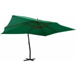 Vidaxl - parasol en porte -  - faux avec mt en bois 400x300 cm vert