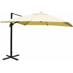 Parasol professionnel restaurant pour jardin terrasse 3x4m (5m) polyester / aluminium 26kg crme sans ...