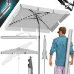 Parasol rectangulaire avec housse 2en1 et sac de transport parasol de terrasse parapluie 200 � 125cm ...
