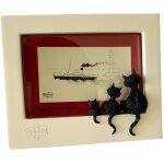 Parastone - cadre photo � poser en r�sine chats par dubout