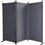 Quick - star - paravent 3 teilig 170 x 165 cm stoff raumteiler trennwand balkon sichtschutz stellwand ...