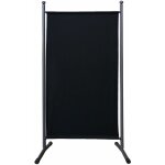 Quick - star - paravent 180 x 78 cm stoff raumteiler klein stellwand trennwand balkon sichtschutz schwarz ...