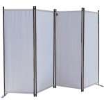 Quick - star - paravent 4 teilig 165 x 220 cm stoff raumteiler trennwand balkon sichtschutz stellwand ...