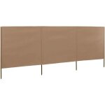 Vidaxl ? paravent pliable 3 panneaux en tissu non tiss� 400 x 120 cm ? poteaux en bois ? protection contre ...