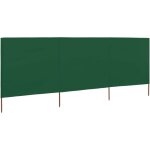 Paravent 3 panneaux tissu 400 x 120 cm vert