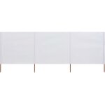 Paravent 3 panneaux tissu 400 x 80 cm blanc sable vidaxl Paravent 3 panneaux tissu 400 x 80 cm blanc sable vidaxl