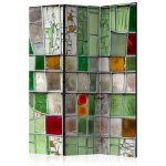 Paris prix - paravent 3 volets 'emerald stained glass' 135x172cm Paris prix - paravent 3 volets 'emerald stained glass' 135x172cm