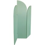 Paravent asym�trique 3 pans en tissu et bois - l. 120 x h. 180 cm - vert clair - syvana