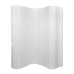 Paravent d�coratif avec support non tiss� bambou blanc kyca