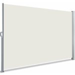 Paravent extrieur rtractable 140x300cm avec housse de protection - beige - store latral vertical brise ...