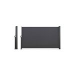 Paravent ext�rieur r�tractable idmarket - 160 x 400 cm - gris anthracite - store lat�ral