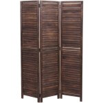 Paravent hhg - 634, cloison de séparation, style shabby vintage, 170x120 cm, brun Paravent hhg - 634, cloison de séparation, style shabby vintage, 170x120 cm, brun