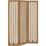 Homcom ? paravent int�rieur 3 panneaux pliables en bois de paulownia verni ? dimensions l120 x h170 cm ...