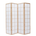Paravent japonais en bois et papier de riz l176 cm ikuyo